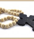 OVERSIZED BEADED BLACK CROSS