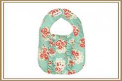 ALIMROSE DOUBLE ROUGH BIB TURQUOISE FLORAL