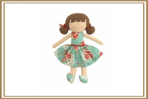 ALIMROSE AUDREY DOLL TURQUOISE FLORAL