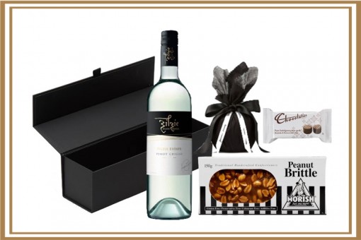 Black White Pinot Stripe Gift Hamper