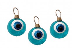 AQUA EVIL EYE BAUBLES