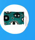 BACK OF EVIL EYE GREEN PURSE