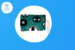 BACK OF EVIL EYE GREEN PURSE