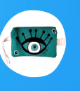 EVIL EYE GREEN PURSE