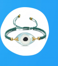 EVIL EYE GREEN ROPE BRACELET