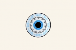 Evil Eye Blue Plexiglass Magnet