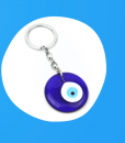 GLASS EVIL EYE KEYRING