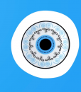 GREEK BLUE EVIL EYE PLEXIGLASS MAGNET