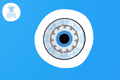 GREEK BLUE EVIL EYE PLEXIGLASS MAGNET