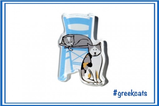 GREEK CATS PLEXIGLASS MAGNET