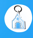 GREEK CHURCH PLEXIGLASS KEYRING