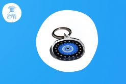 GREEK DARK BLUE EVIL EYE PLEXIGLASS KEYRING