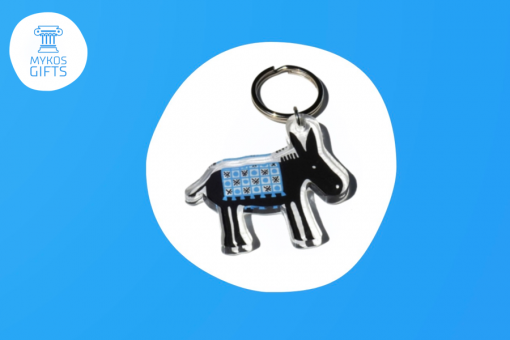 GREEK DONKEY PLEXIGLASS KEYRING