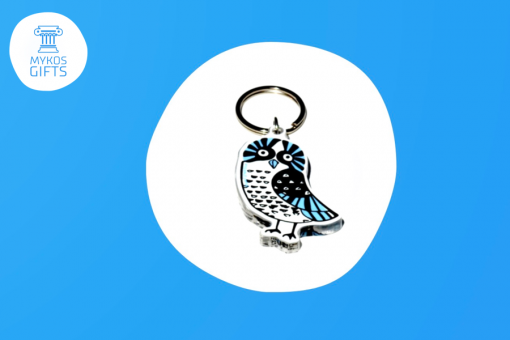 GREEK OWL PLEXIGLASS KEYRING