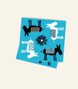 Greek Blue Donkey Greeting Card