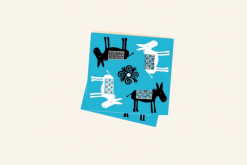 Greek Blue Donkey Greeting Card