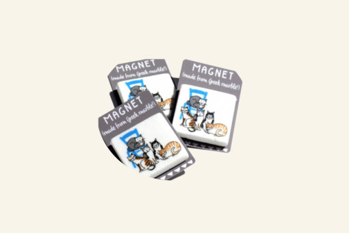 Greek Cat Marble Magnet