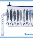 Greek Sardines Cotton Coin Purse