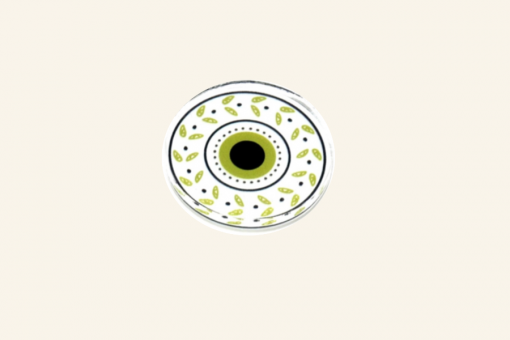 Green Olive Greek Evil Eye Plexiglass Magnet