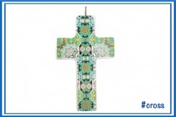 KEFALONIA CERAMIC CROSS - LARGE