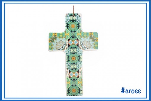 KEFALONIA CERAMIC CROSS - LARGE