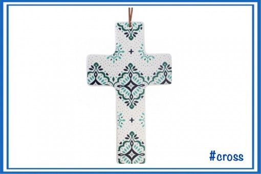 MILOS CERAMIC CROSS - LARGE