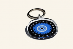 Navy Blue Evil Eye Keyring