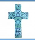 SANTORINI CERAMIC CROSS - LARGE