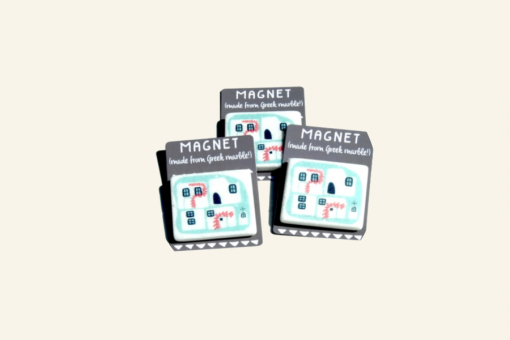 Greek Houes Marble Magnet