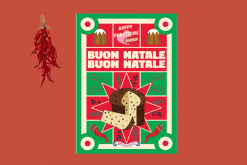 buon natale tea towel panettone christmas